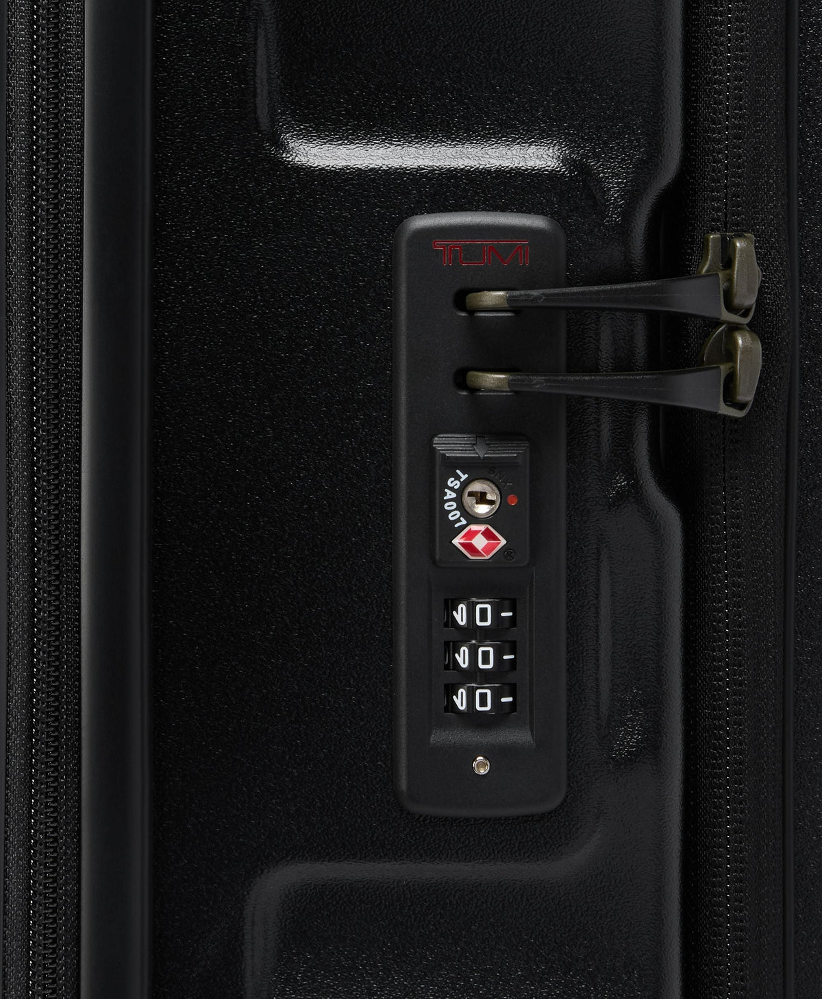 Tumi Luggage Black Textured Tumi 19 Degree Large Front Access Expandable Checked Luggage