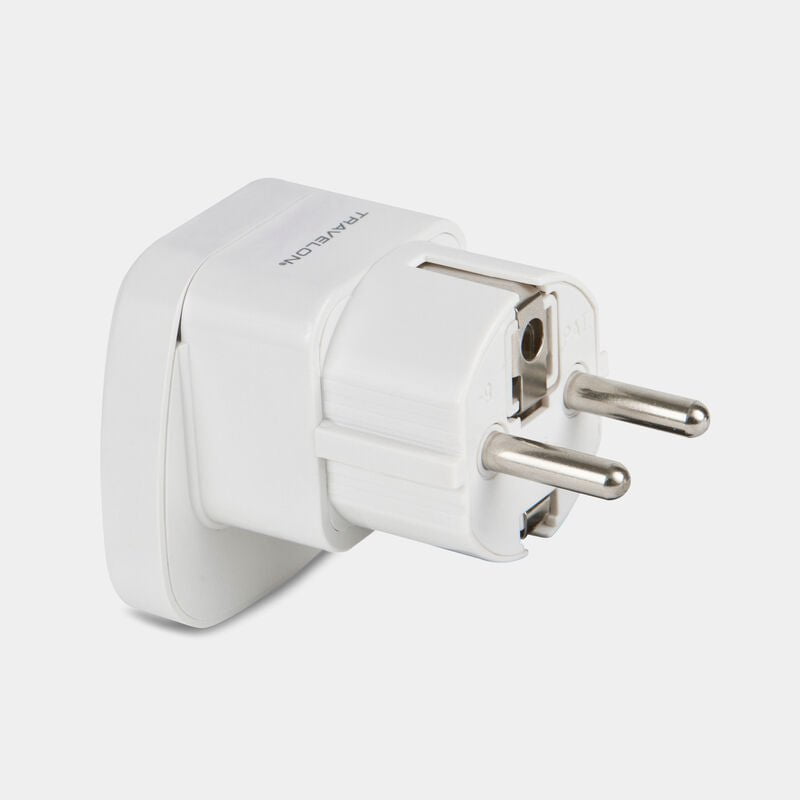 Travelon Europe Grounded Adapter Plug - White