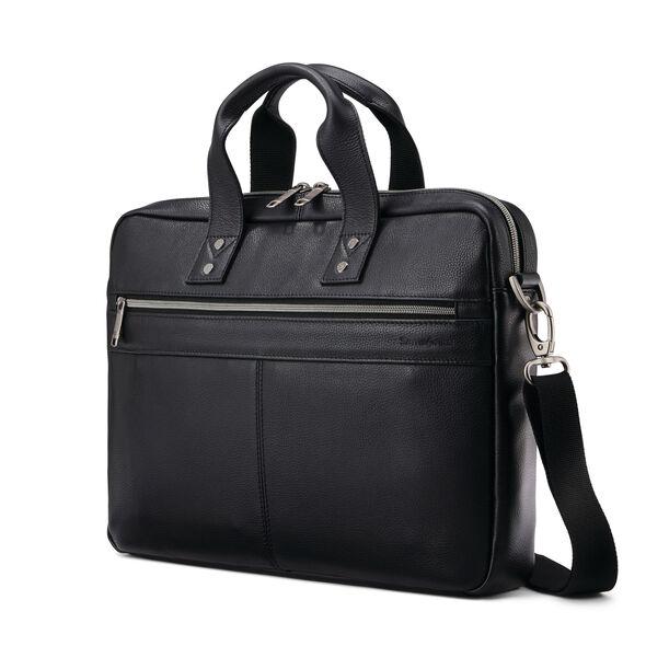 Samsonite Classic Leather Slim Brief - Black