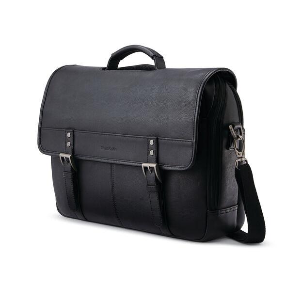 Samsonite Classic Leather Flapover - Black