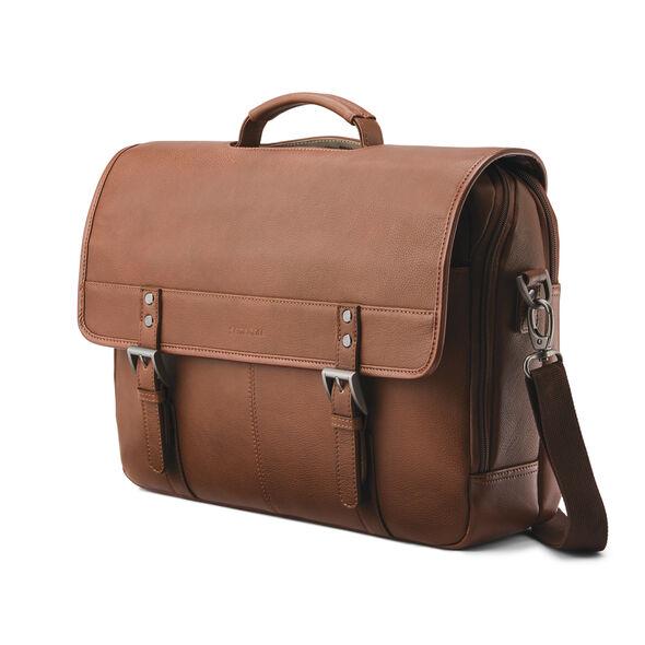 Samsonite Classic Leather Flapover - Cognac