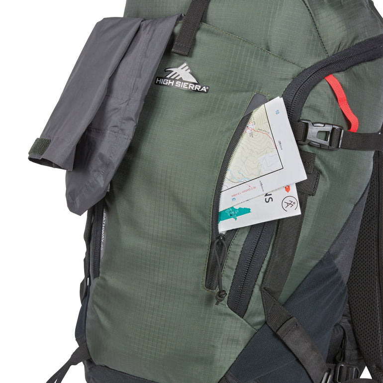High Sierra Pathway 2.0 Frame Pack 45L Backpack - Forest Green/Black