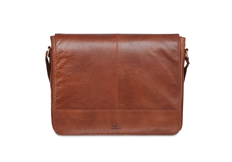 Mancini ARIZONA Messenger Bag For 15 Inch Laptop / Tablet - Cognac