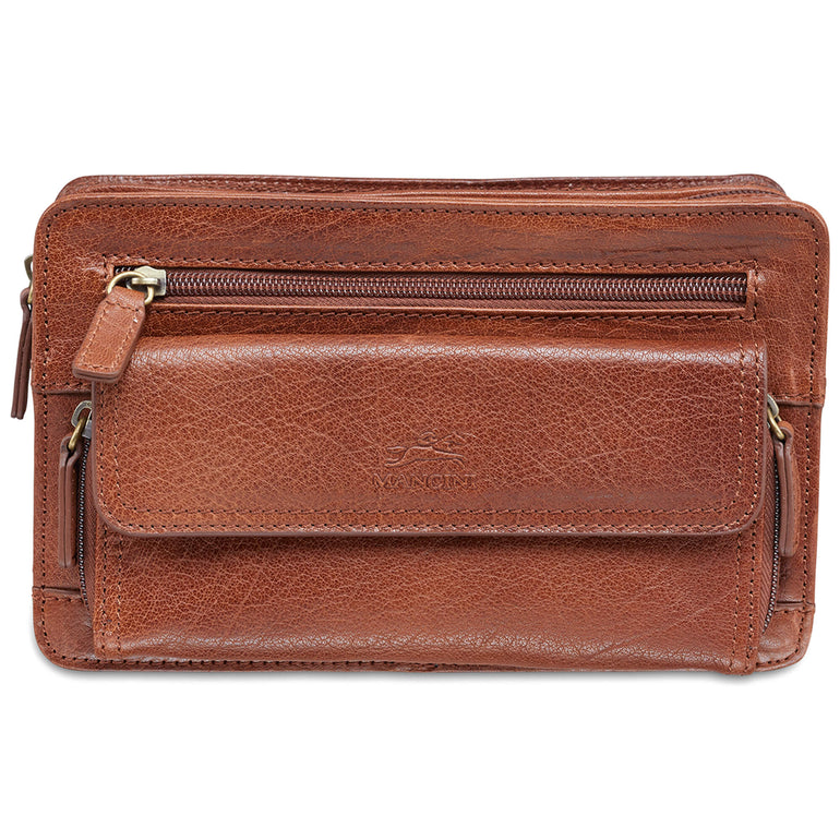 Mancini ARIZONA Unisex Bag with Zippered Organizer Pocket