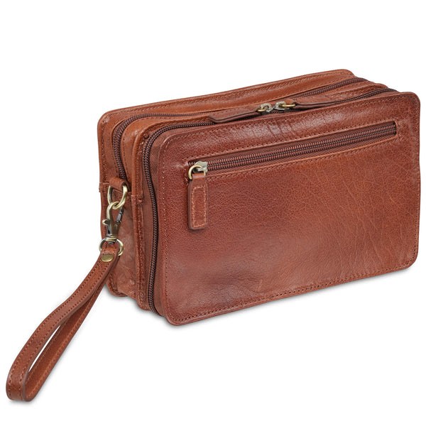 Mancini ARIZONA Unisex Bag with Zippered Organizer Pocket