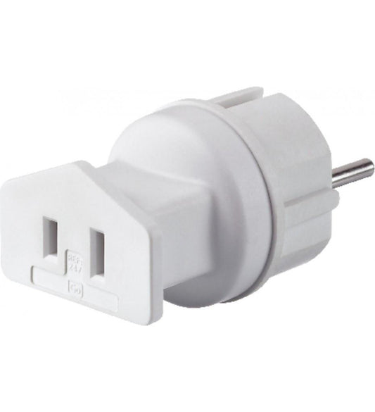 Go Travel US-Europe Adapter - White