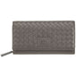 Mancini BASKET WEAVE RFID Secure Clutch Wallet - Grey