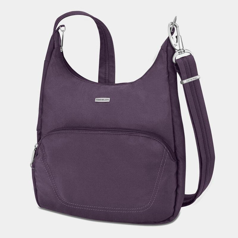Travelon Anti-Theft Classic Essential Messenger Bag (RFID Blocking) - Purple