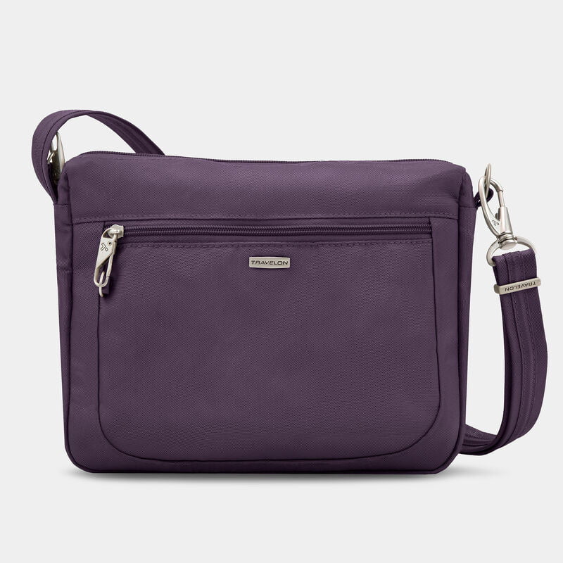 Travelon Anti-Theft Classic Small E/W Crossbody (RFID Blocking) - Purple