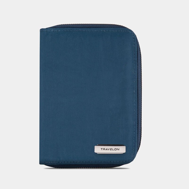 Travelon RFID Blocking Passport Zip Wallet - Ocean