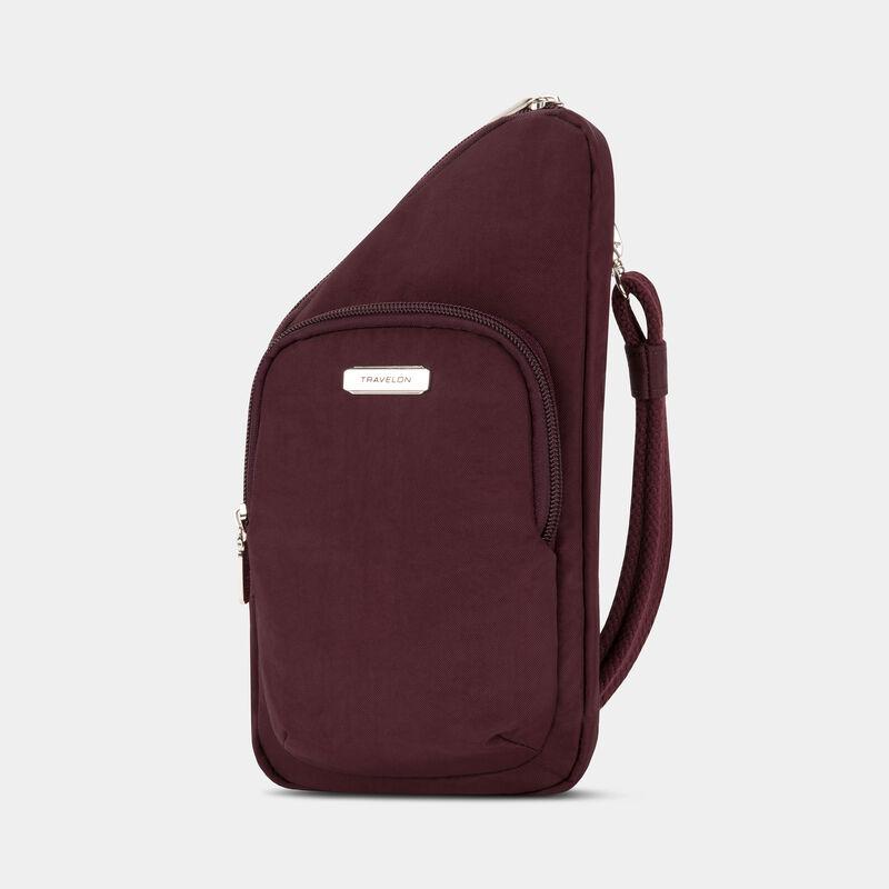 Travelon Anti-Theft Essentials Mini Asymmetric Crossbody - Dark Bordeaux