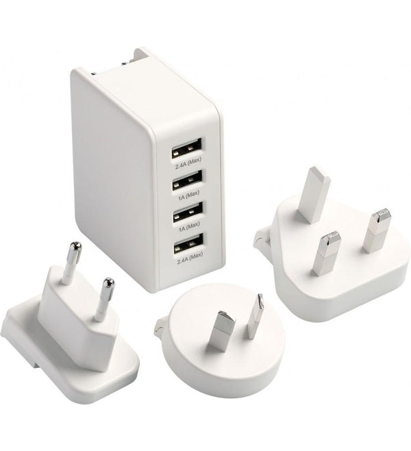 Go Travel Worldwide USB Charger - White