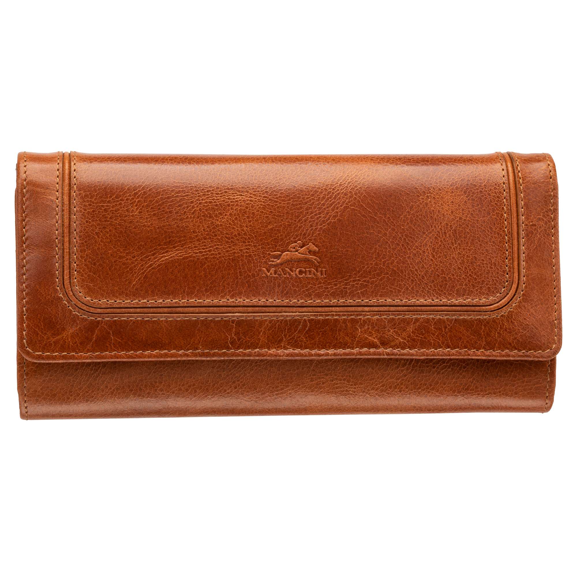 Mancini South Beach RFID Secure Trifold Wallet - Tan