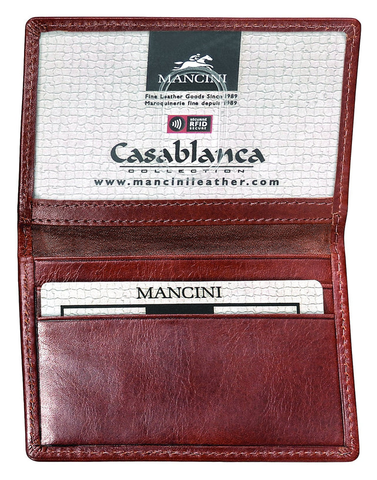 Mancini CASABLANCA Collection Men’s Zippered Wallet with Removable Passcase (RFID Secure)