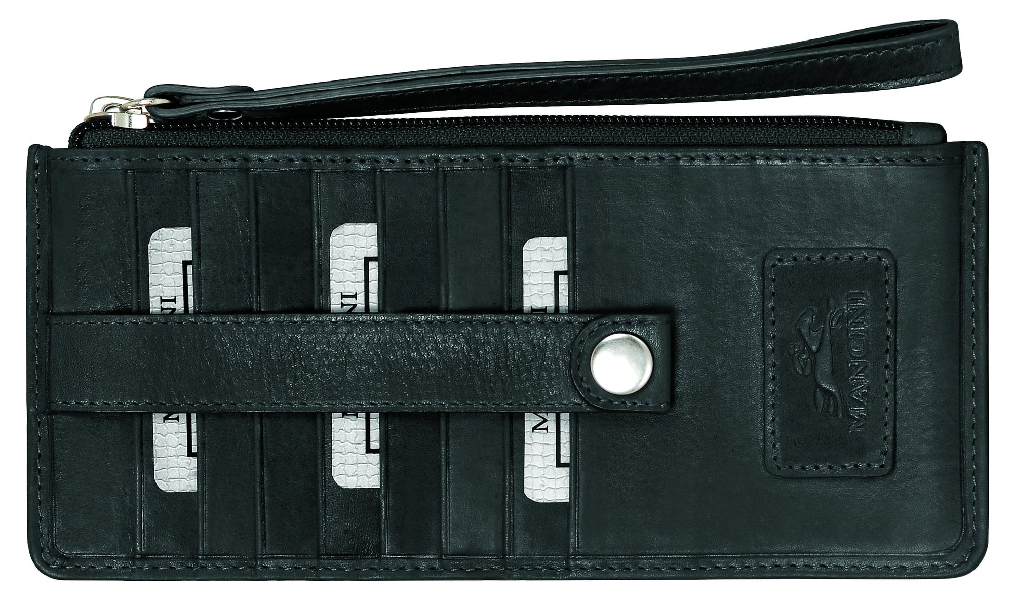 Mancini CASABLANCA Collection Ladies’ “ Wristlet” (RFID Secure) - Black