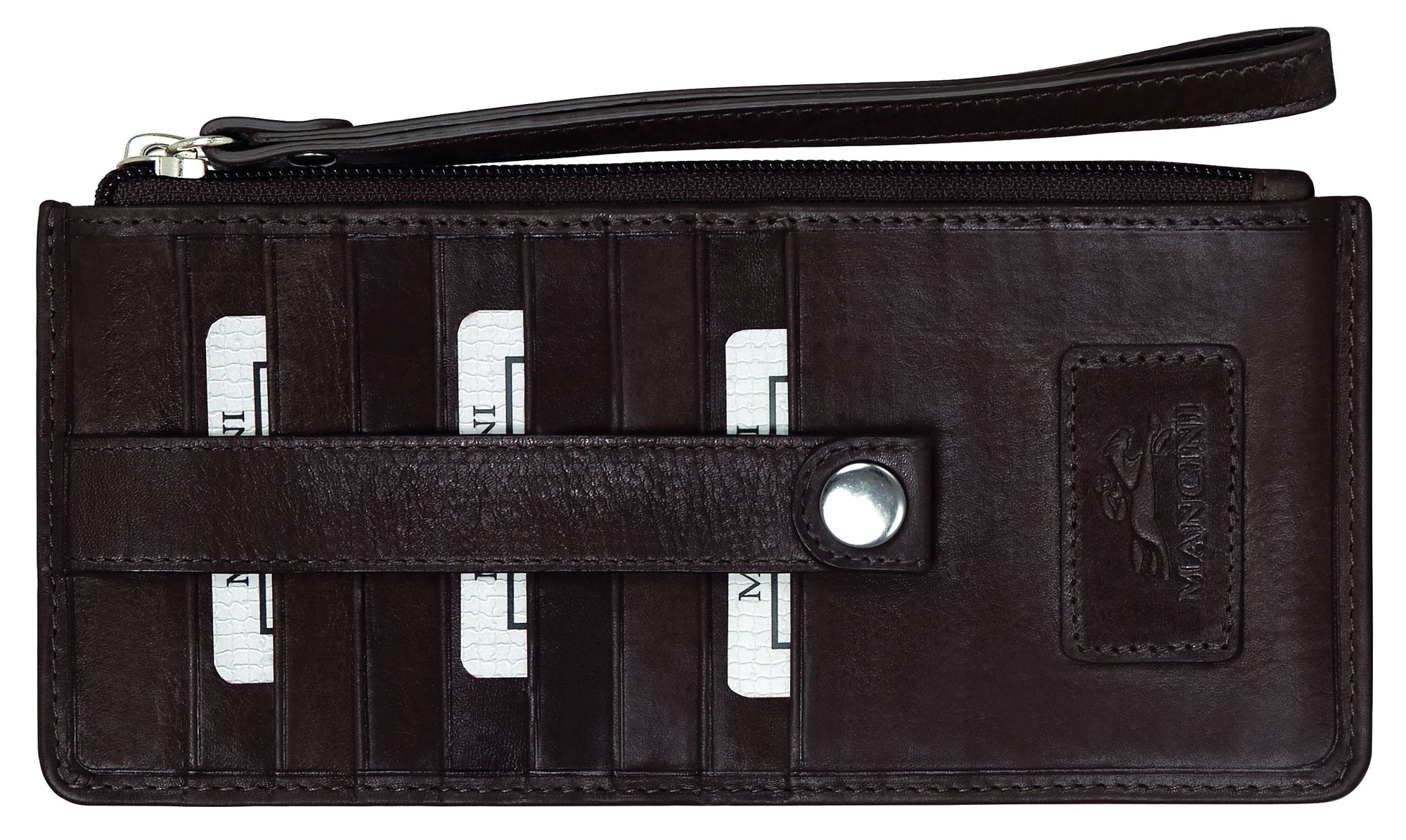 Mancini CASABLANCA Collection Ladies’ “ Wristlet” (RFID Secure) - Brown