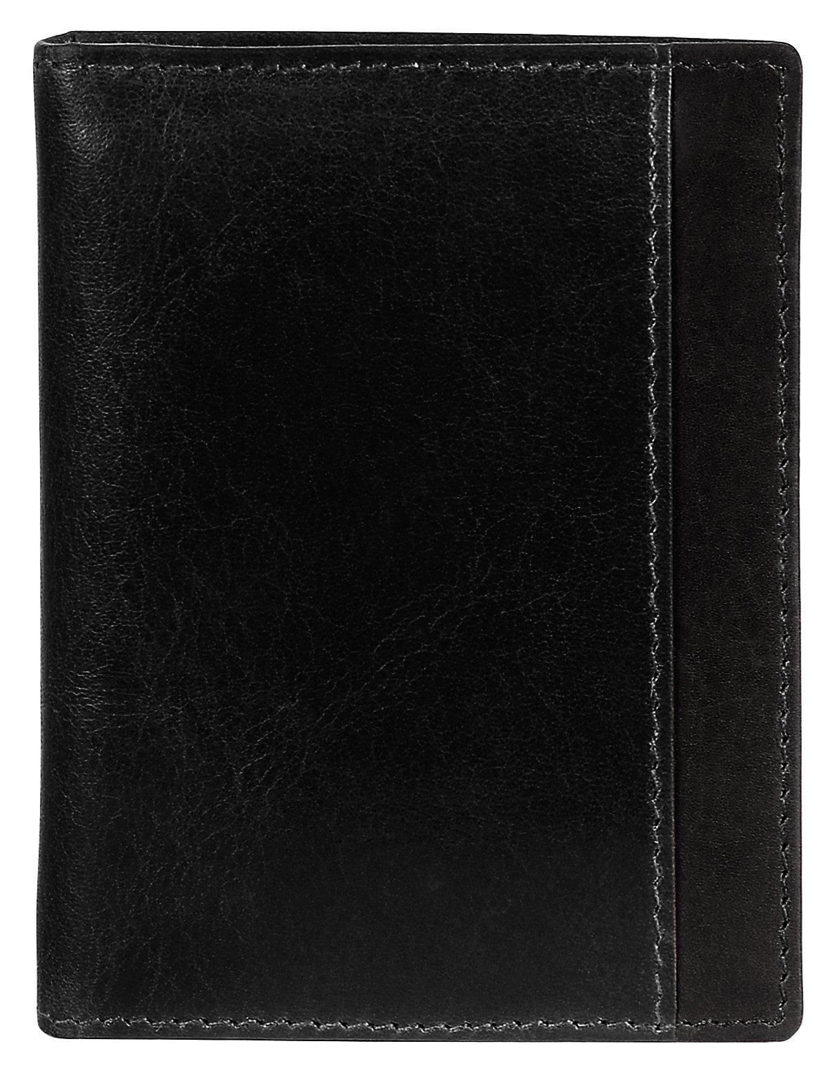 Mancini CASABLANCA Collection Men’s Unique Vertical Wing Wallet (RFID Secure) - Black