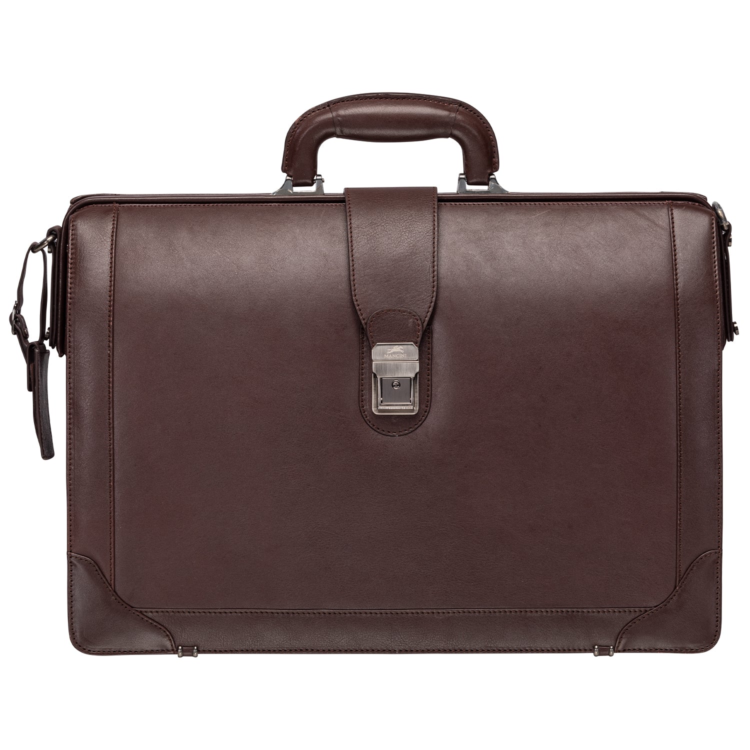 Mancini MILAN Luxurious Litigator Briefcase Pocket for 17.3” Laptop - Brown