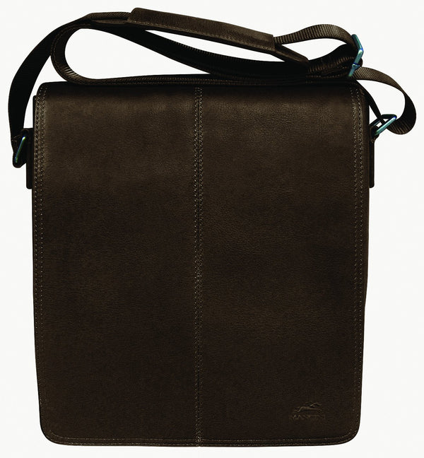 Mancini COLOMBIAN Collection Messenger Style Unisex Bag for Tablet and E-Reader - Brown