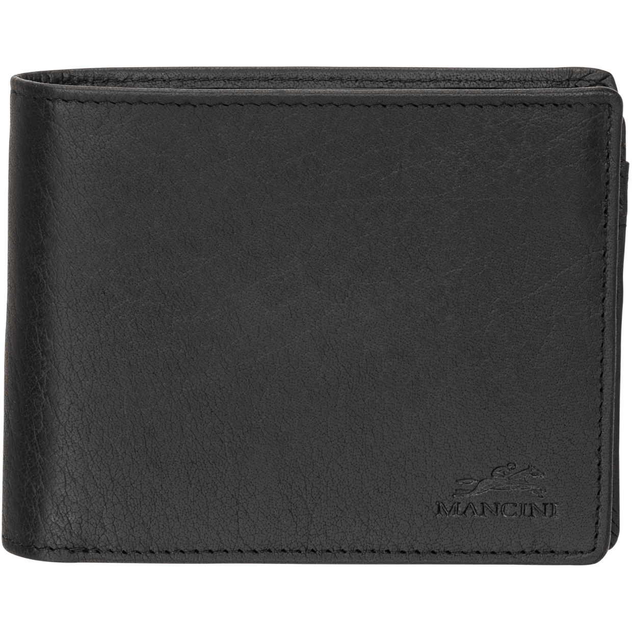 Mancini BUFFALO RFID Secure Center Wing Billfold - Black