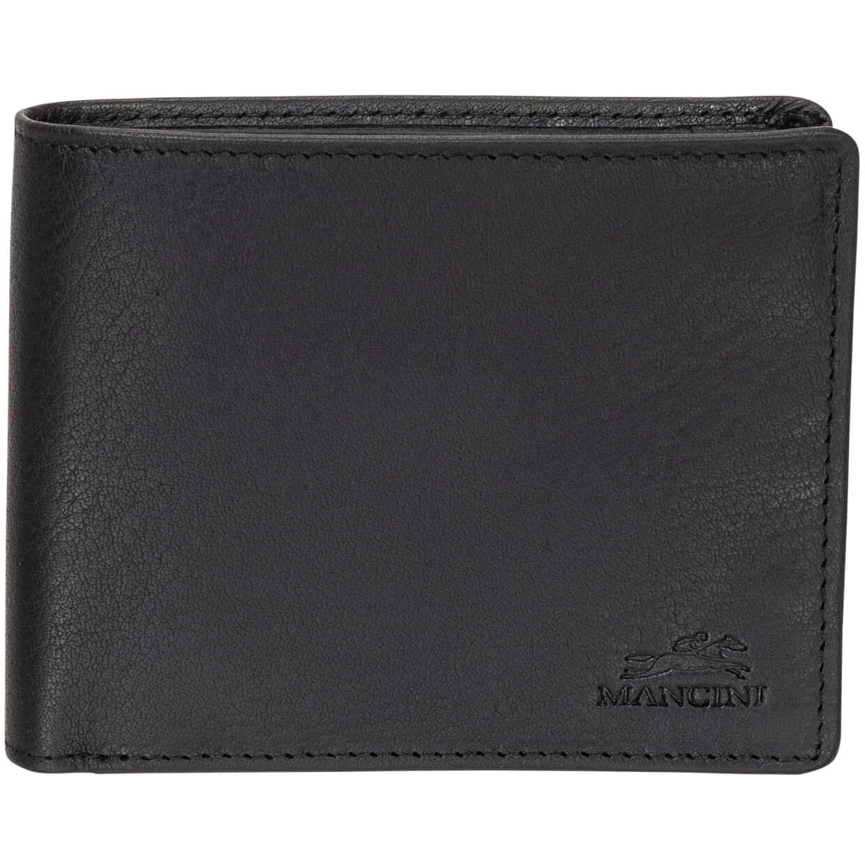 Mancini BUFFALO RFID Secure Left Wing Billfold - Black
