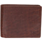 Mancini BUFFALO RFID Secure Left Wing Billfold - Brown