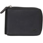 Mancini BUFFALO RFID Secure Zippered Billfold with Removable Passcase - Black