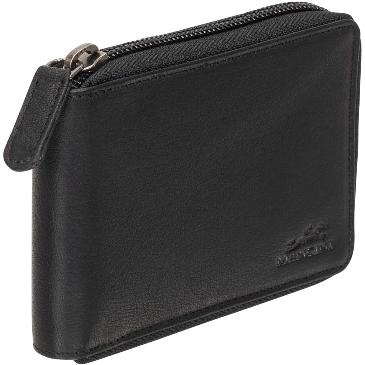 Mancini BUFFALO RFID Secure Zippered Billfold with Removable Passcase