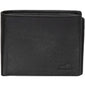 Mancini BUFFALO RFID Secure Center Wing Wallet with Coin Pocket - Black