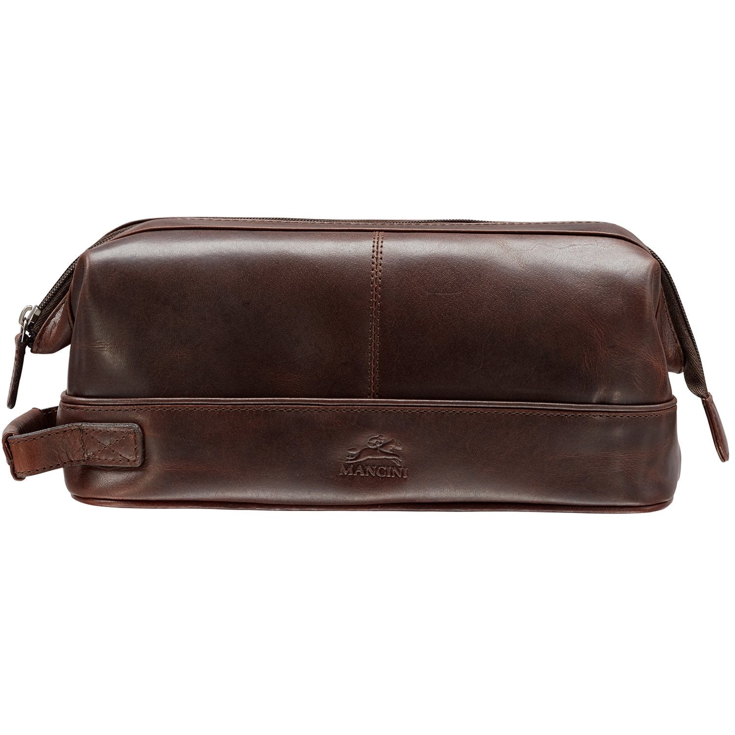 Mancini BUFFALO Classic Toiletry Kit with Organizer  - Brown