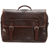 Mancini BUFFALO Double Compartment Briefcase for Laptop and Tablet - Brown