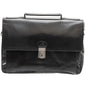 Mancini BUFFALO Triple Compartment Briefcase for 15” Laptop  - Black