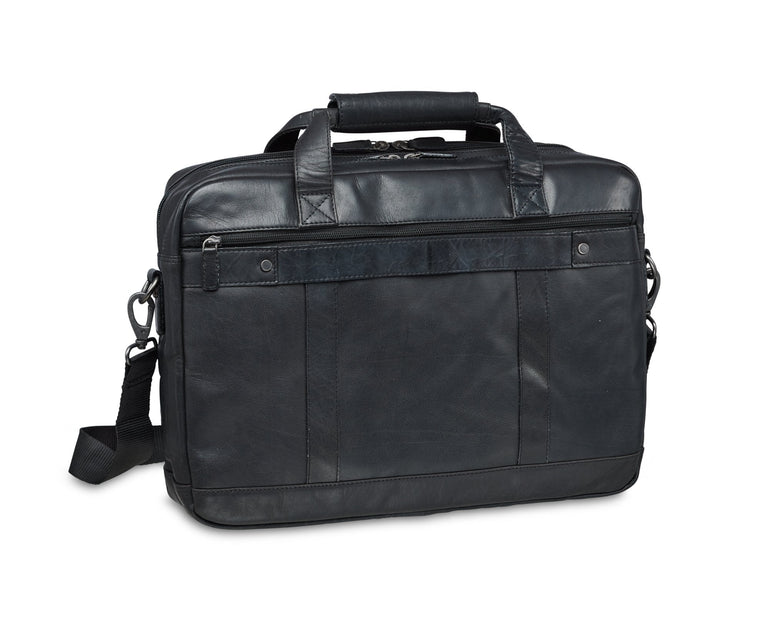 Mancini BUFFALO Double Compartment Briefcase for 15.6" Laptop (RFID Blocking)