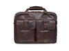 Mancini BUFFALO Double Compartment Briefcase for 15.6" Laptop (RFID Blocking) - Brown