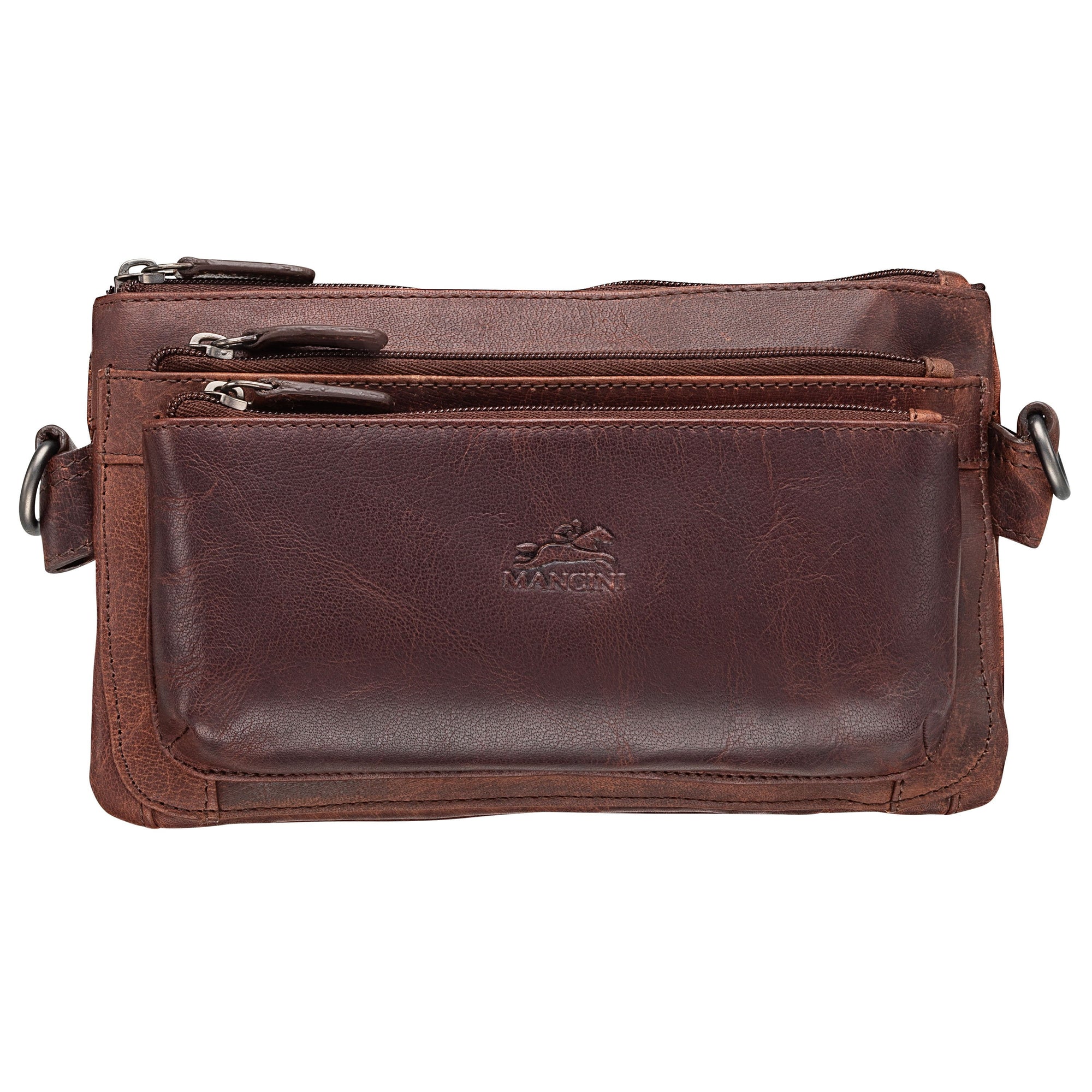 Mancini BUFFALO Multi-Function Waist Bag - Brown