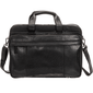 Mancini BUFFALO Double Compartment Top Zipper 15.6” Laptop / Tablet Briefcase - Black