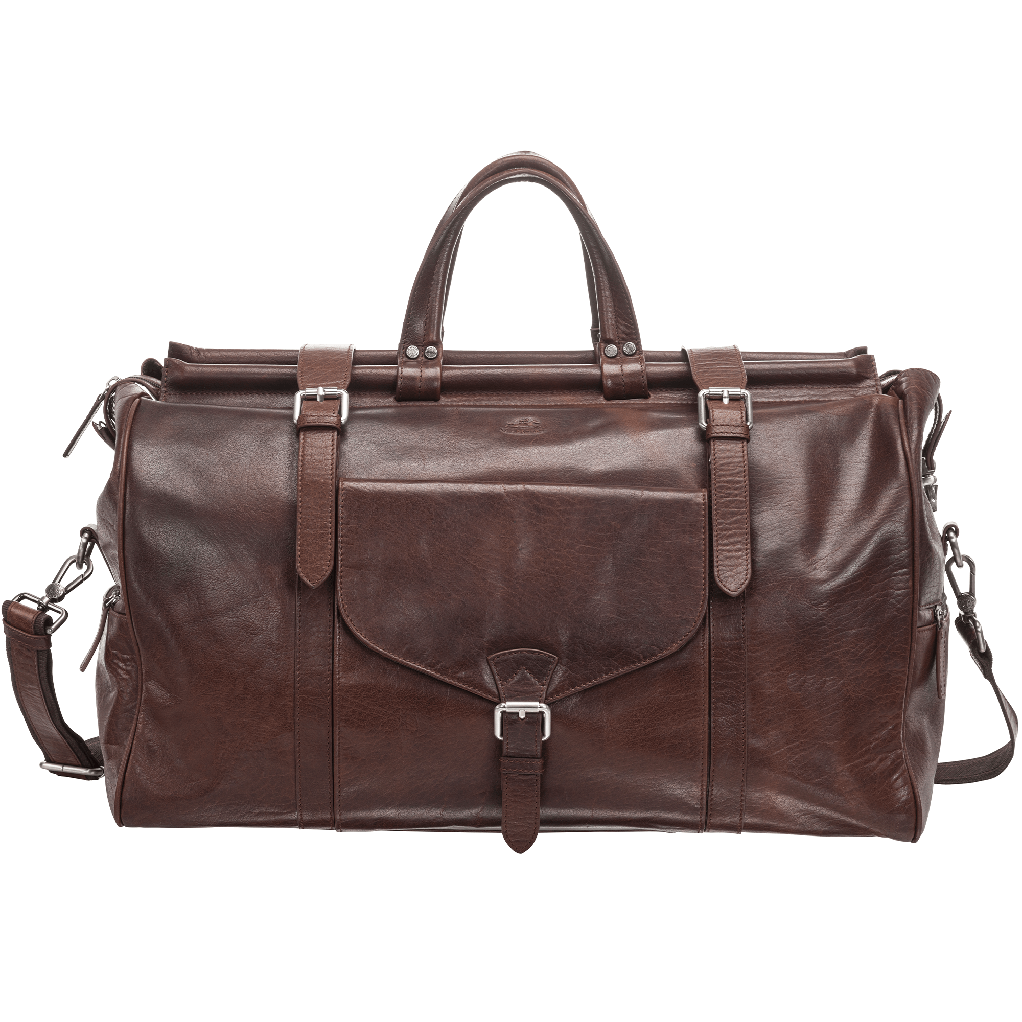 Mancini BUFFALO Dowel Rod Carry-on Duffle Bag - Brown