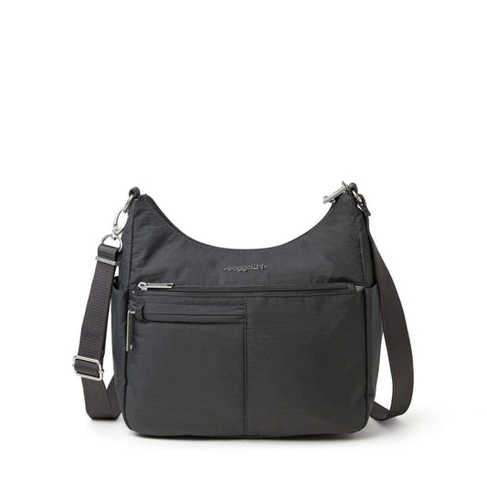 Baggallini Anti-Theft Free Time Crossbody Bag - Charcoal