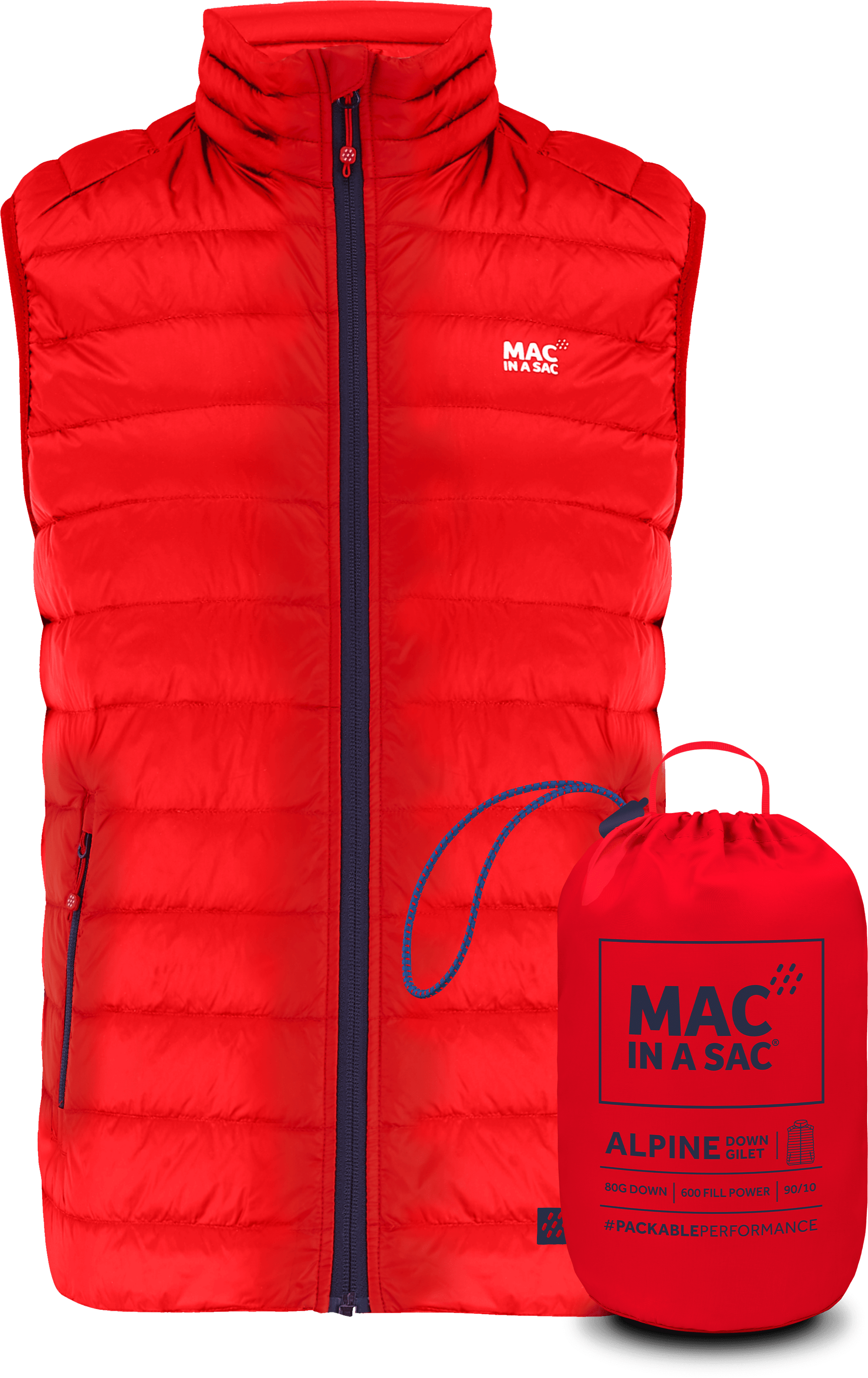 Mac In A Sac Alpine Down Gilet (Men's) - Red