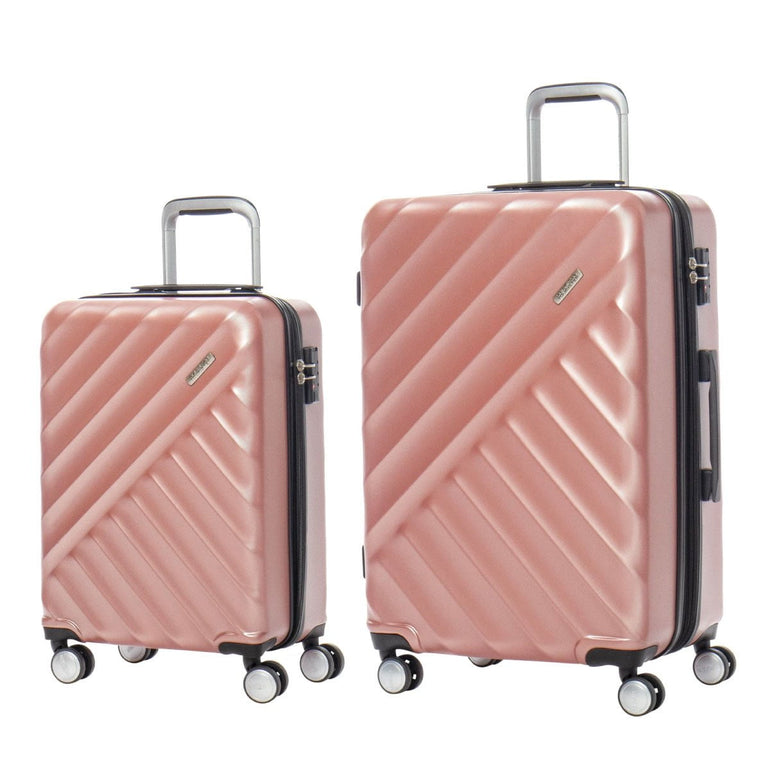 American Tourister Crave Collection 2 Piece Expandable Spinner Luggage Set - Carry-On and Medium - Rose Gold