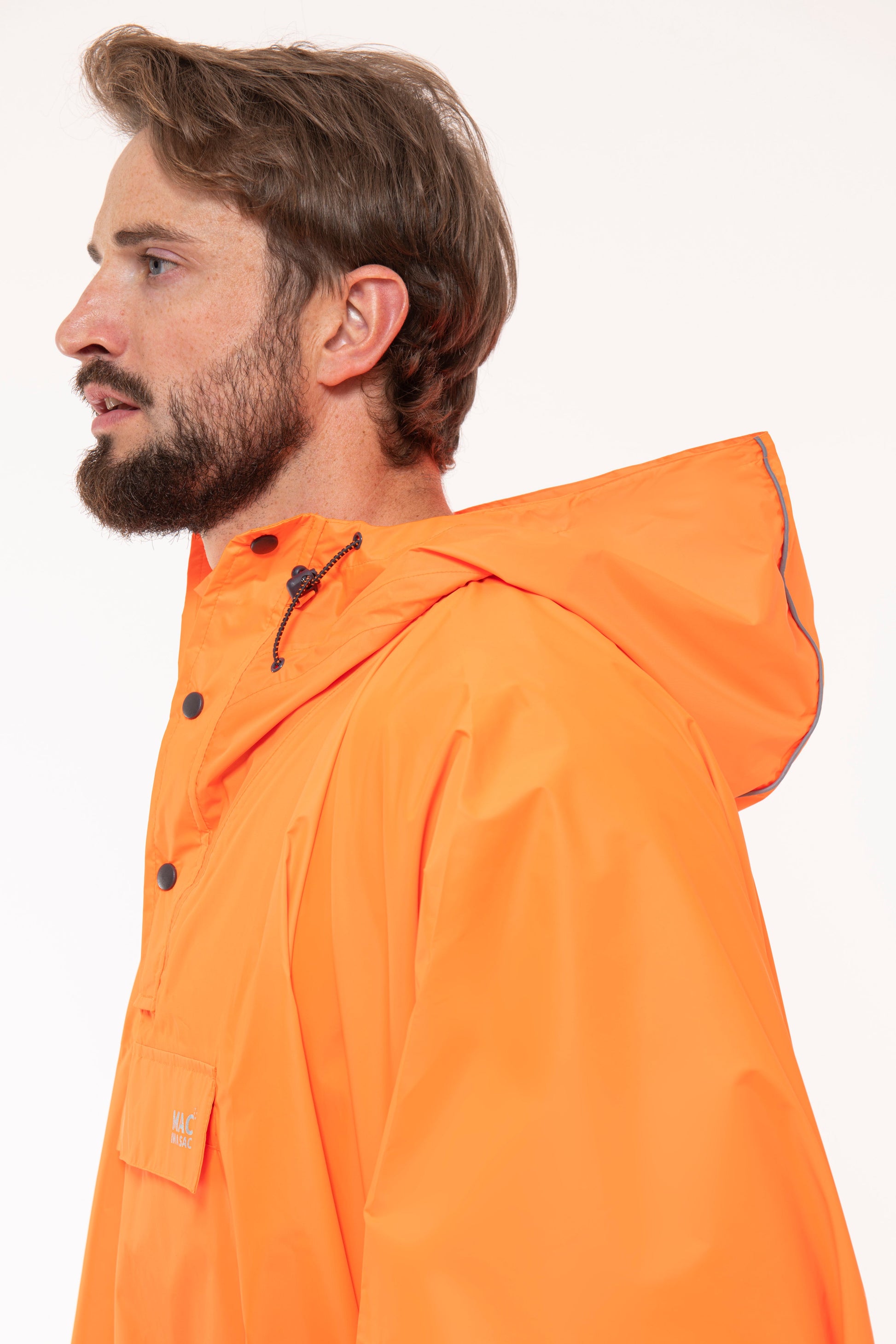 Mac In A Sac Packable Waterproof Unisex Poncho - Neon Orange