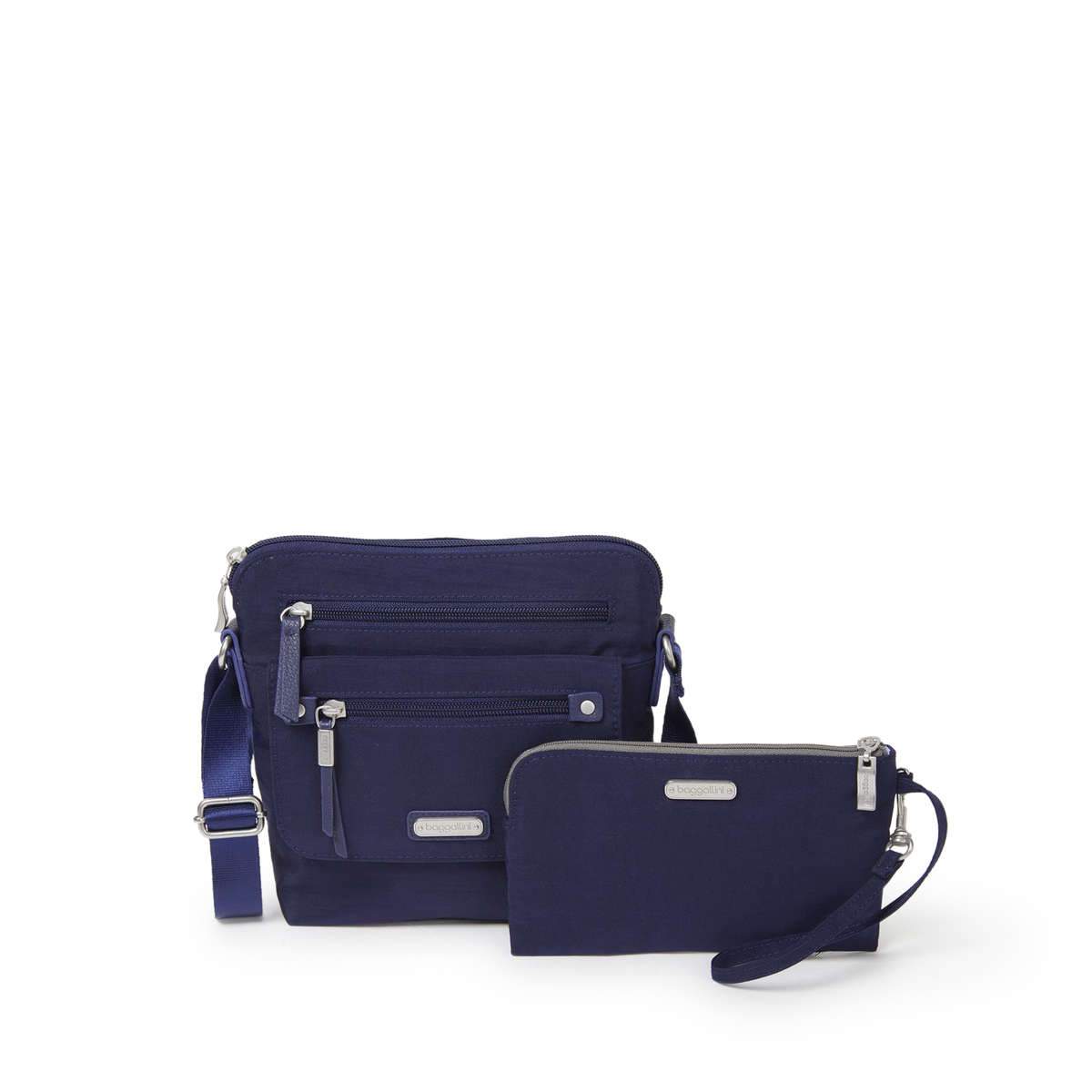 Baggallini Escape Crossbody With RFID Phone Wristlet - Navy