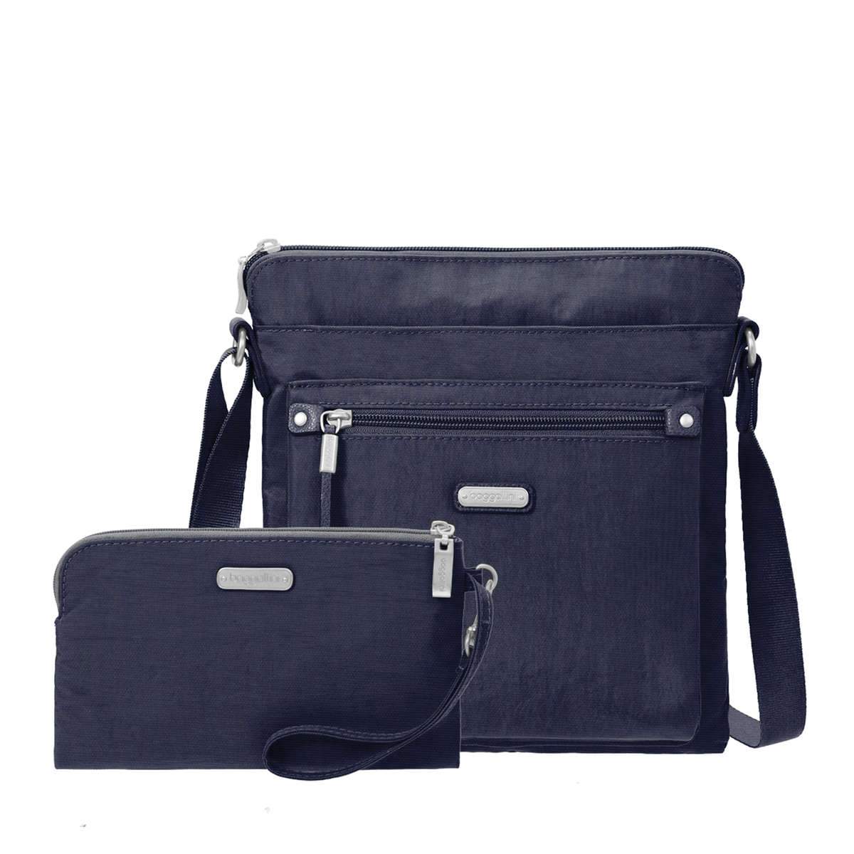 Baggallini Go Bagg With RFID Phone Wristlet - Navy