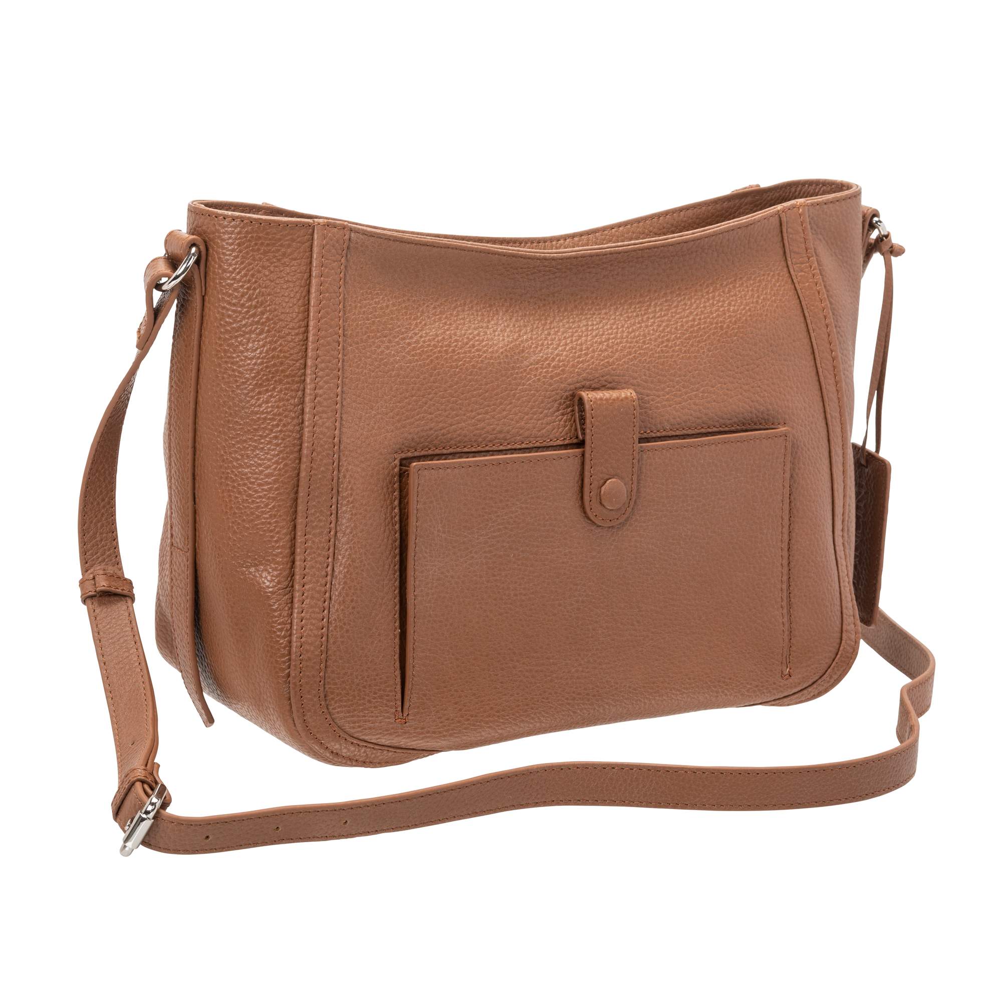 Mancini Pebbled Sophia Leather Crossbody Bag