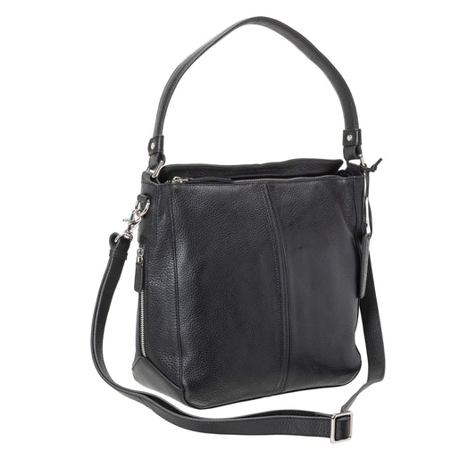 Mancini Pebbled Kate Leather Crossbody Bag