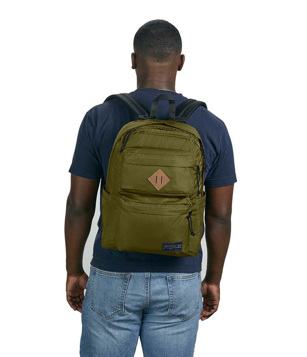 JanSport Double Break Backpack - Army Green