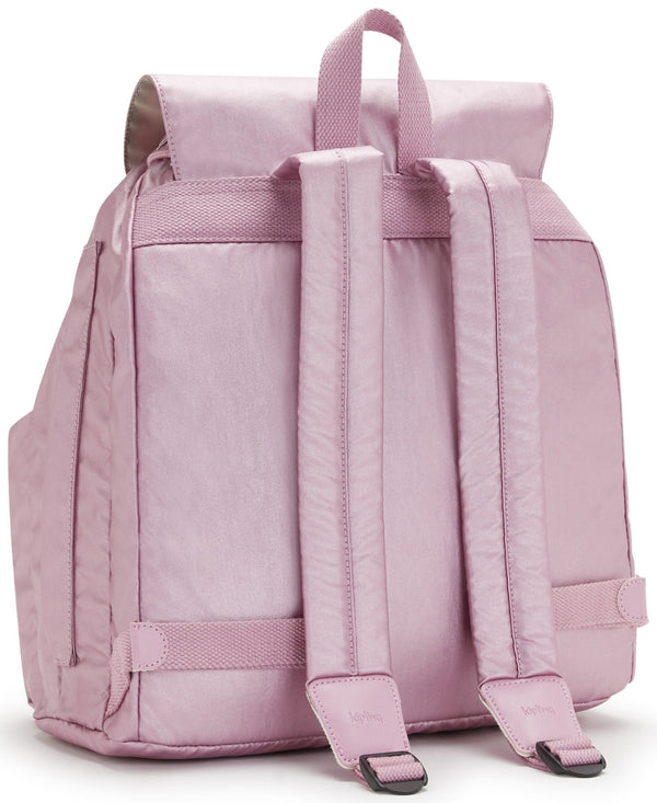 Kipling Keeper  Metallic Backpack - Posey Pink Metallic