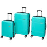 Mancini Adelaide Collection 3-piece Lightweight Spinner Luggage Set - Green