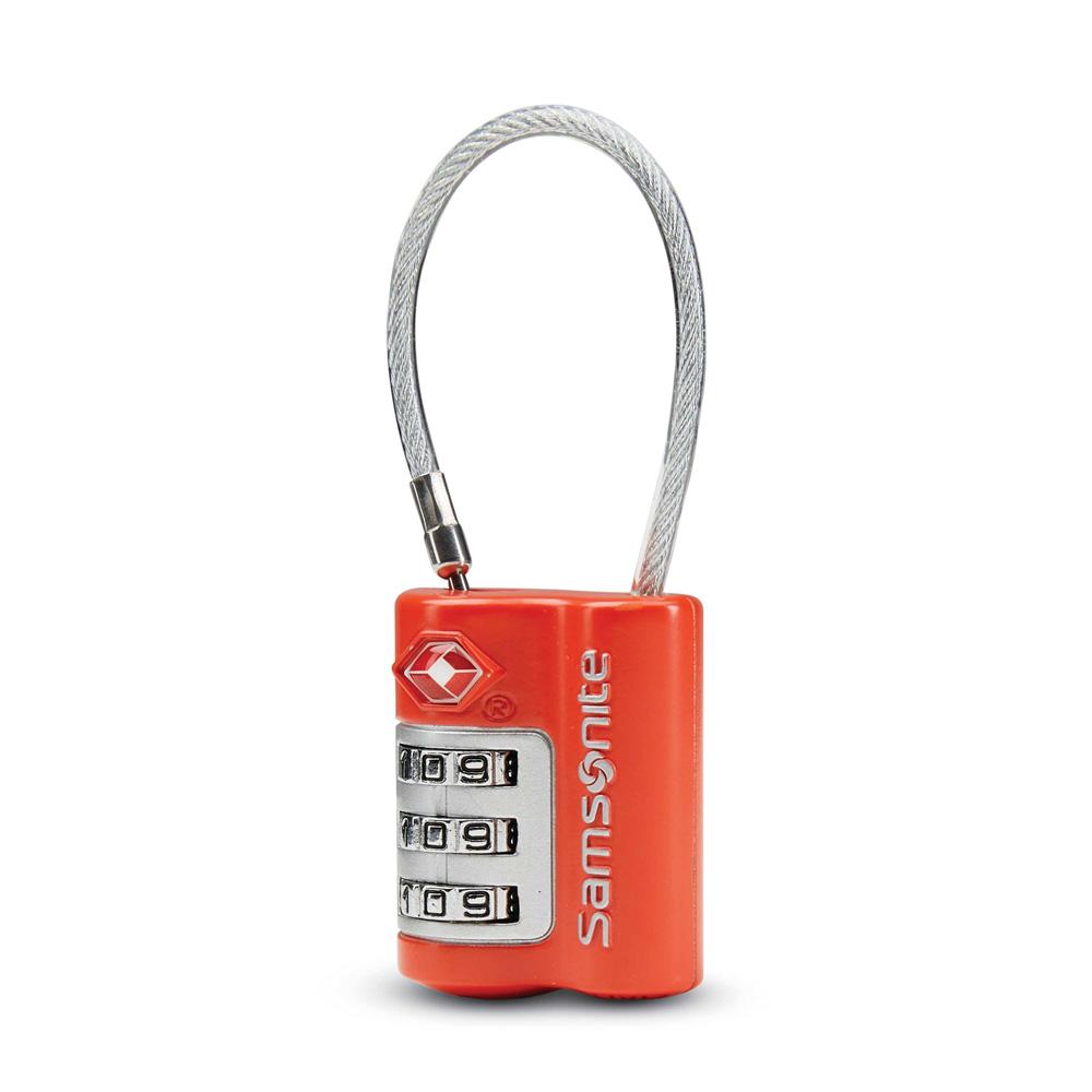Samsonite 3 Dial TSA Cable Lock - Varsity Red
