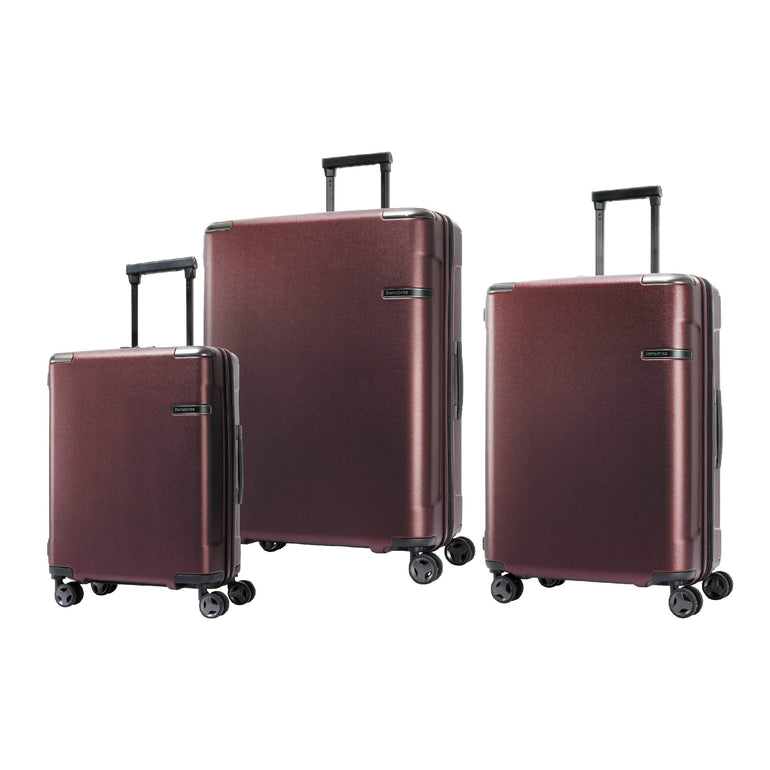 Samsonite Evoa 3 Piece Spinner Expandable Luggage Set - Limited Edition: Dark Red
